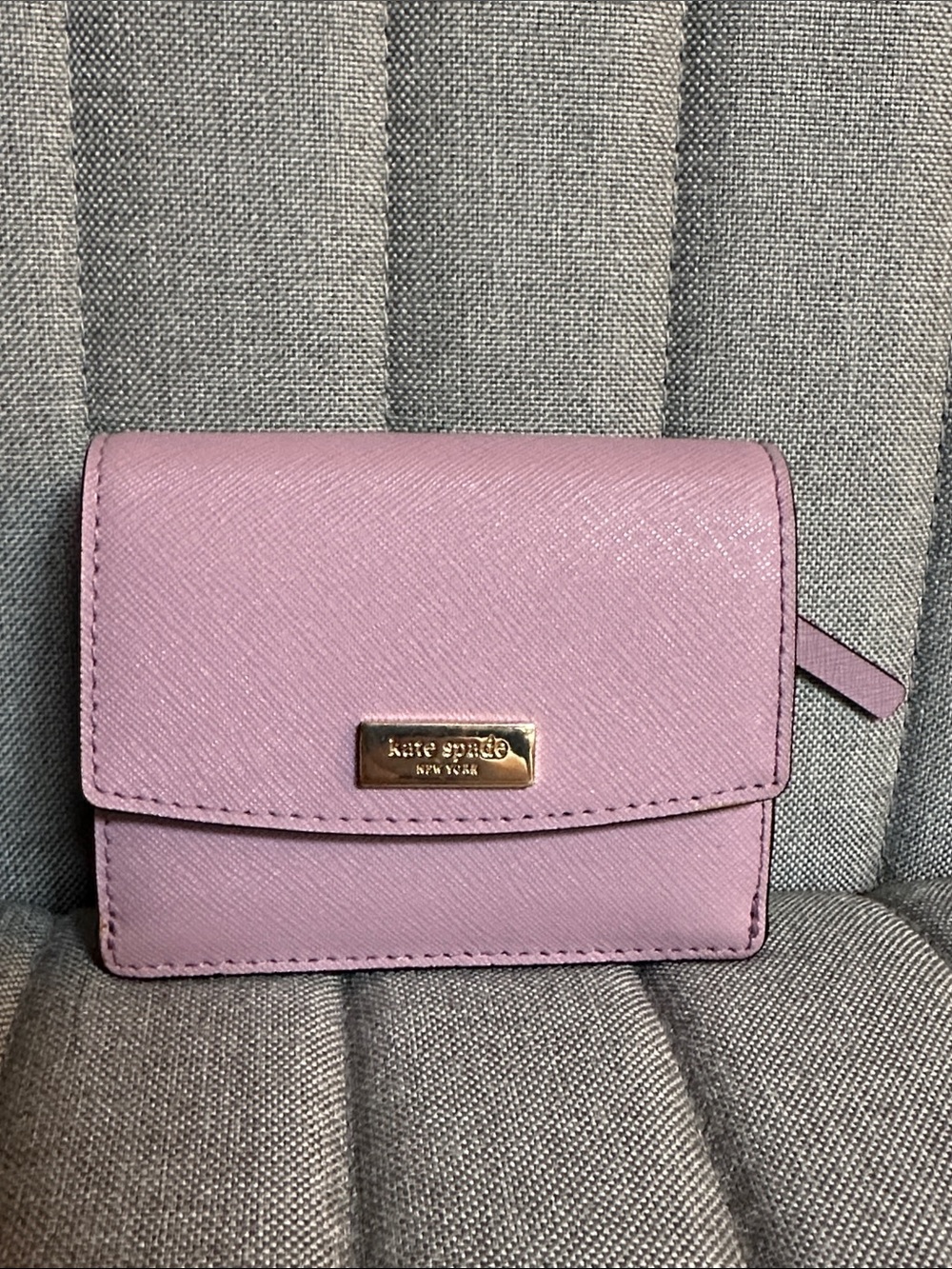 Kate Spade Pink/Purple Leather Compact Wallet